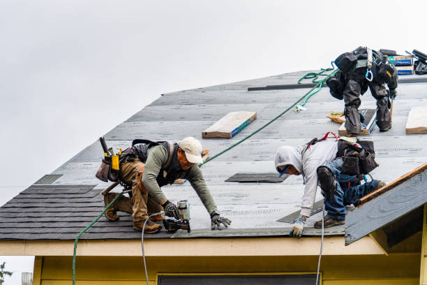 Professional Gutter Installation technician working in Matamoras, PA